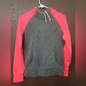 Nike Gray and Red Women's Hoodie